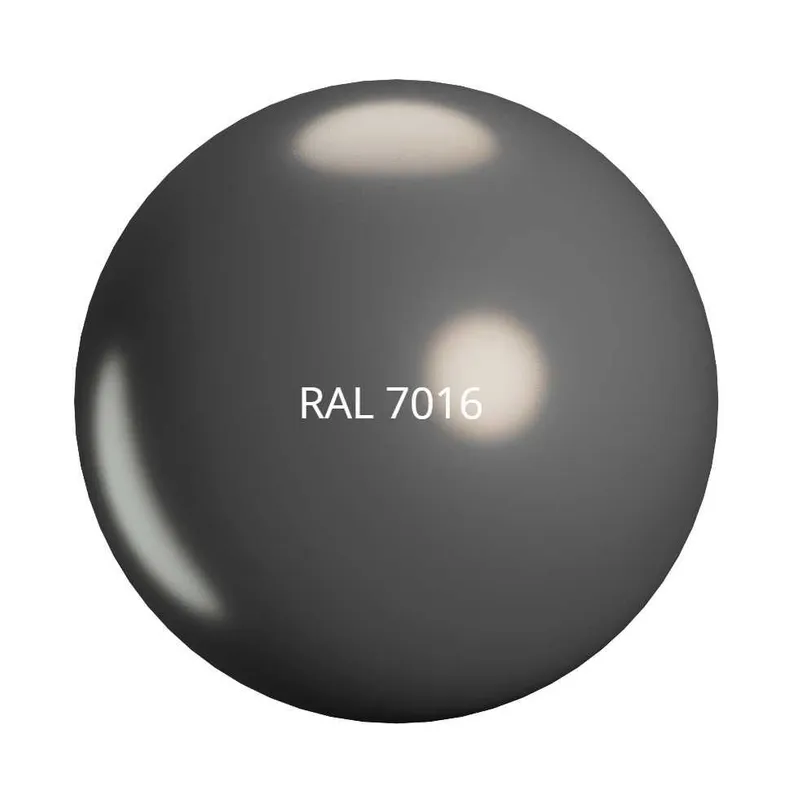 Порошковая глянцевая полиэстеровая краска (RAL 7016) 3