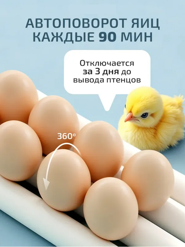 Автоматический инкубатор яиц с автоповоротом — фото 6