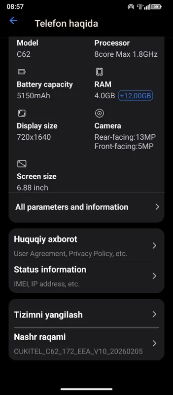 oukitel c 62 — фото 3