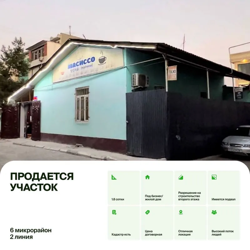 Продается Участок Кафе
