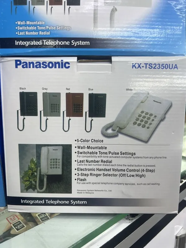 Проводной телефон Panasonic KX-TS2350RU оригинальный стационарный дома — фото 2