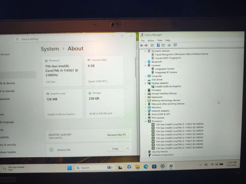 Распродажа Thinkpad Core i5 11th, 8GB, 256GB ssd + Face id 5 Распродажа Thinkpad Core i5 11th, 8GB, 256GB ssd + Face id 5