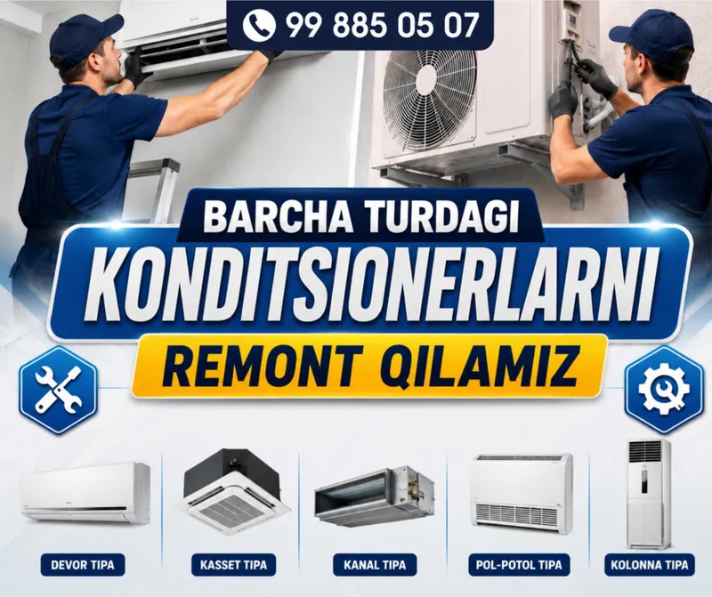 Kansaner konditsioner kanditsioner remont qilamiz