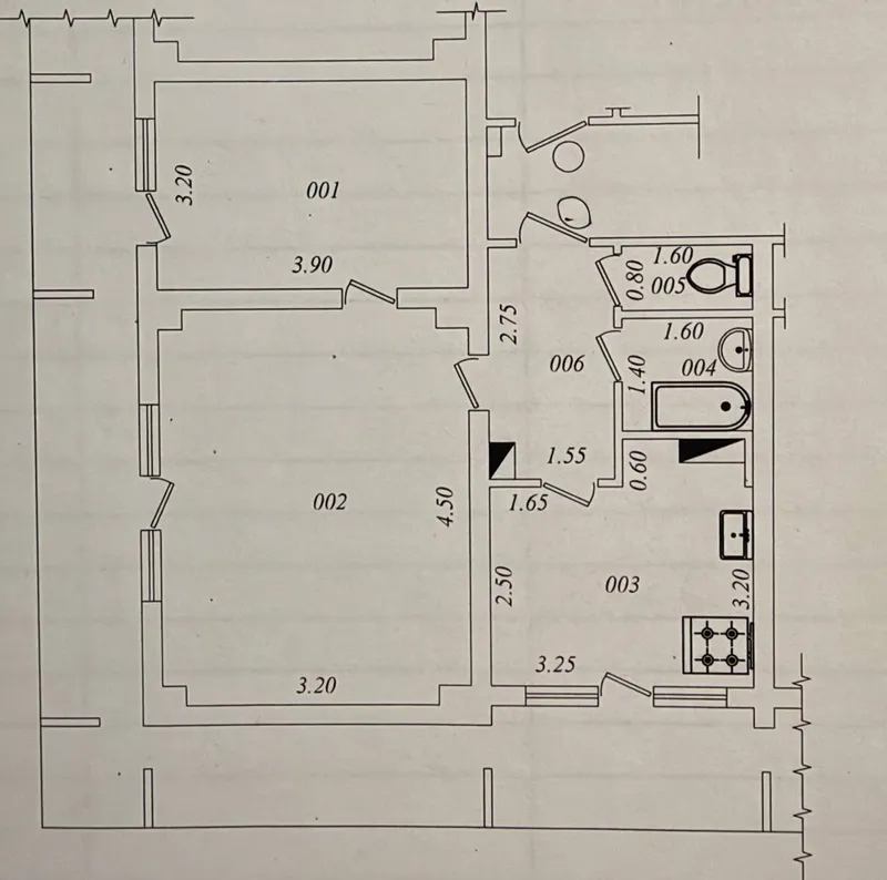 52 m², Mirobod tumanida 2 xonali kvartira sotiladi · ID 7023 5