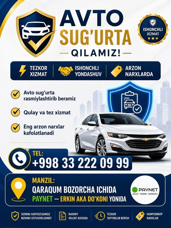 Avto elon eng arzon narxlarda 100000 sum
