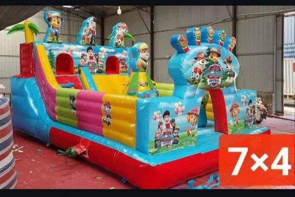 Bolalar maydonchasi Batut ochilgan lek ishlatilmagan oʻlchami 7x4 Bolalar maydonchasi Batut ochilgan lek ishlatilmagan oʻlchami 7x4