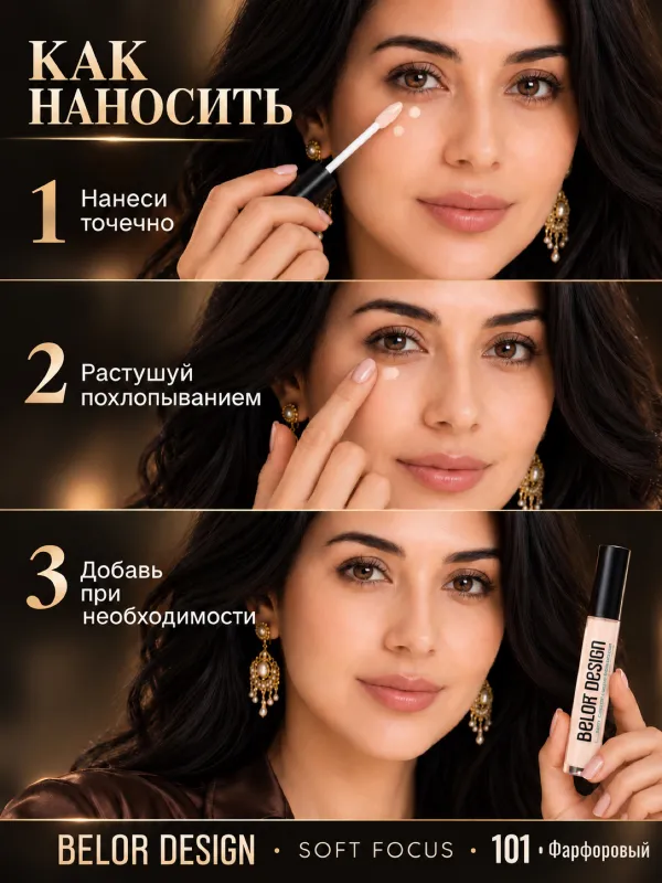 Консилер для лица плотный Soft Focus Тон 101 5