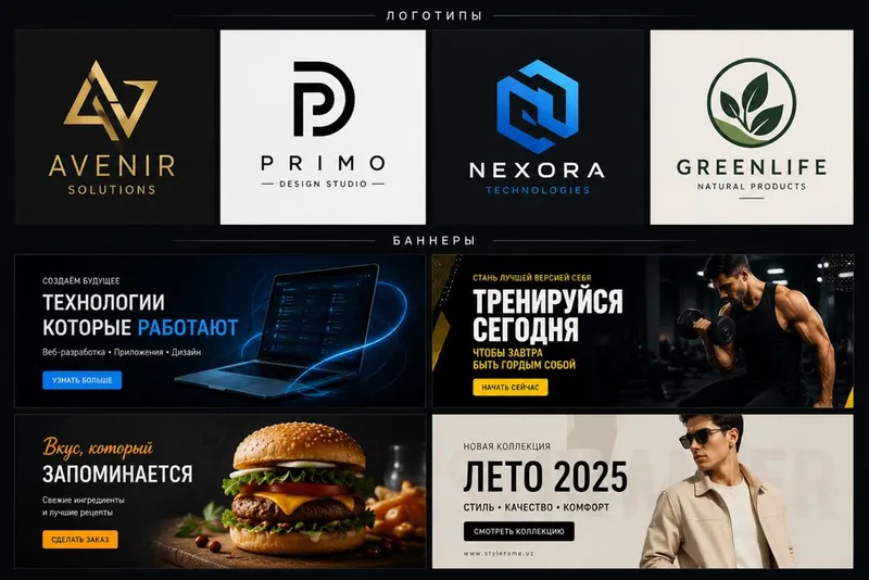 Создание логотипов баннеров и презентаций Создание логотипов баннеров и презентаций
