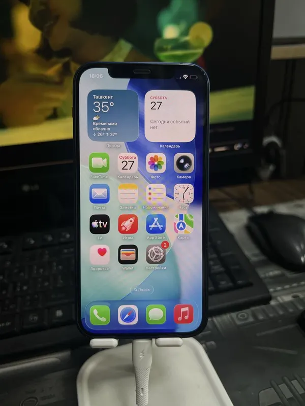 Iphone 12 64 gb edialni ochilmagan karobka yoq pas kopya berladi — фото 4