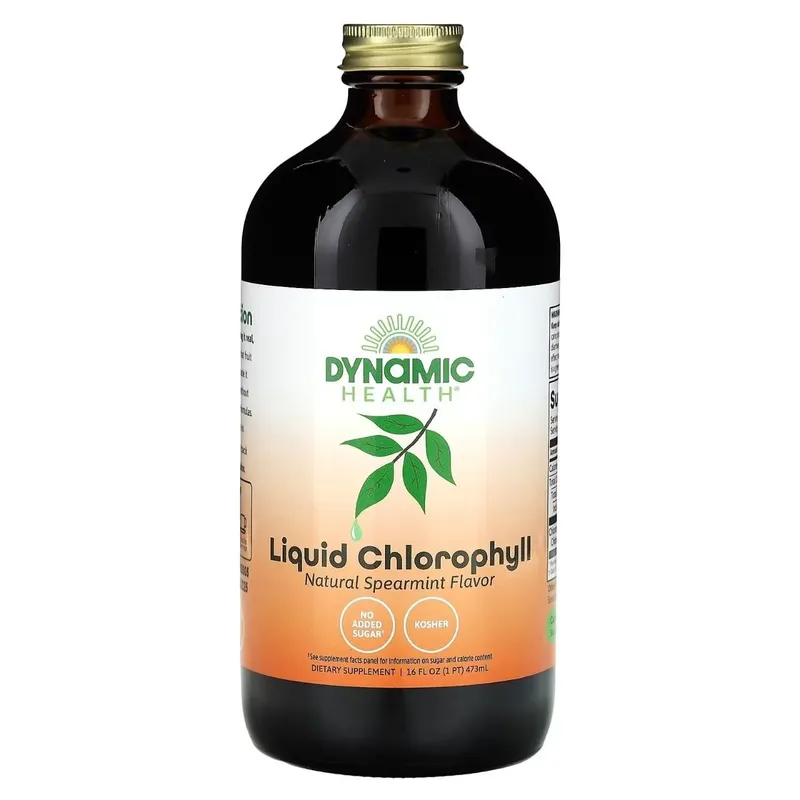 Хлорофилл Dynamic Health, Liquid Chlorophyll, Natural Spearmint
