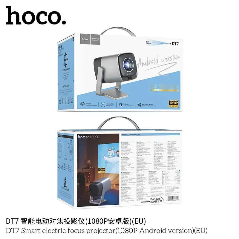 Hoco DT7 Смарт-проектор с электрической фокусировкой (Android 1080P) — фото 7
