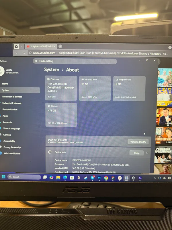 asus tuf gaming f15 3050 rtx 2