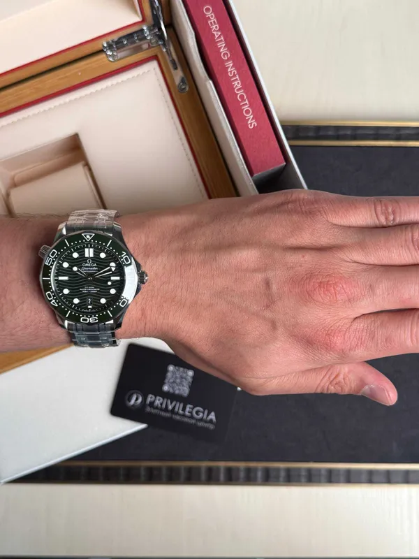 NEW Omega Seamaster Diver 300M Master Co-Axial 42 зел — фото 1