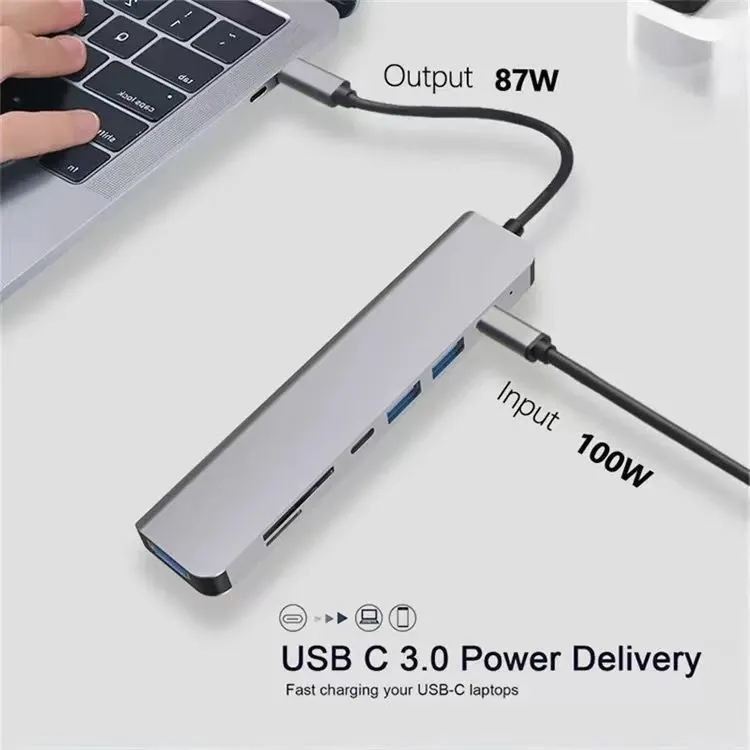 USB-C хаб 7 в 1 — расширь возможности ноутбука! — фото 1