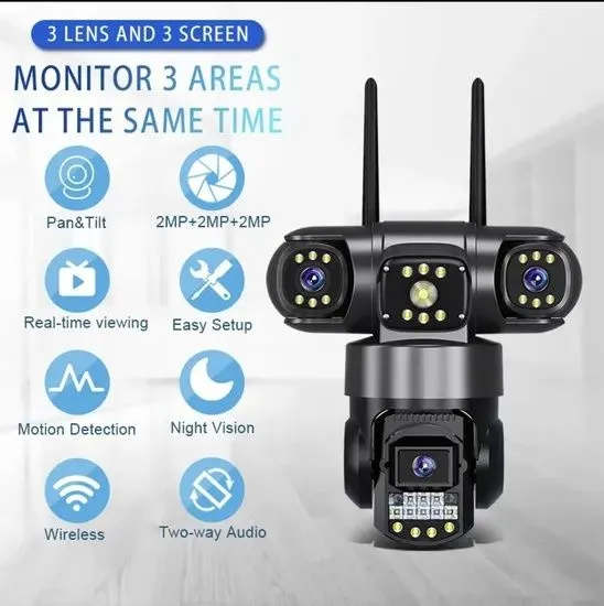 SC28-G 3 ko‘zli WiFi Smart Kamera Full HD — фото 1