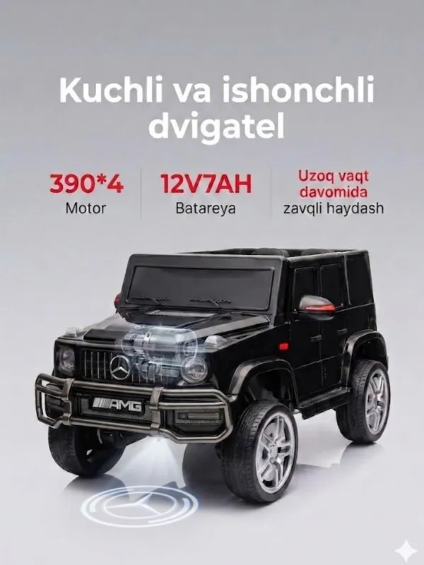 Bolalar elektromobil Mercedes G-class Gelandewagen — фото 4