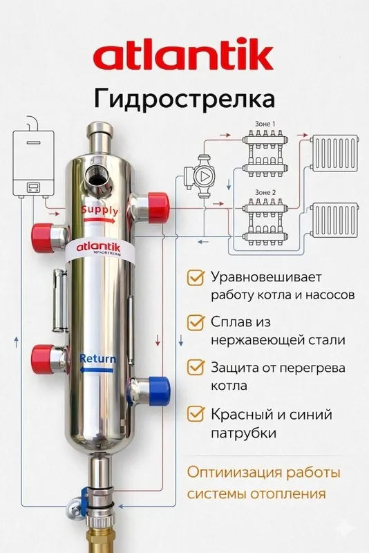 Гидрострелки Atlantik из нержавеющей стали, Gidrostrelka Atlantik Гидрострелки Atlantik из нержавеющей стали, Gidrostrelka Atlantik