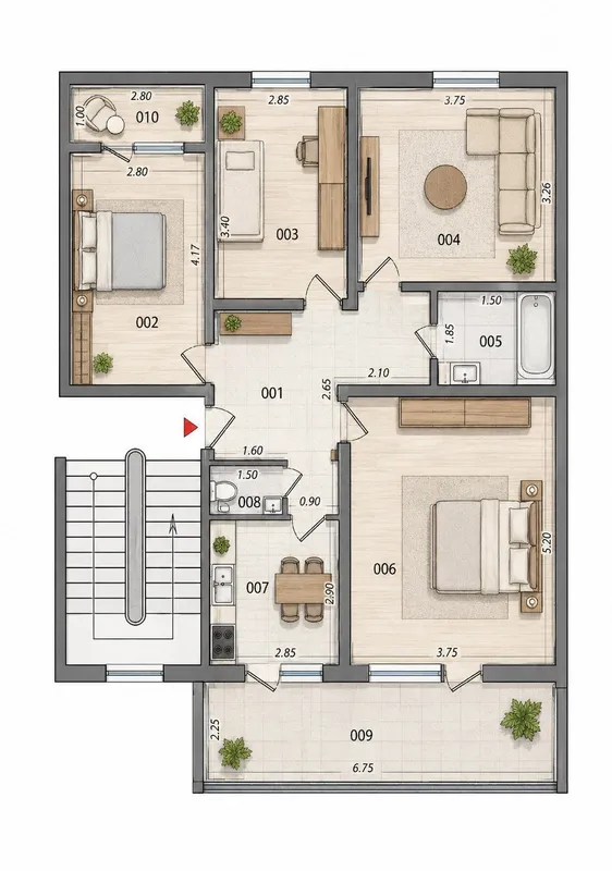 92 m² 4 xonali, Chilonzor 25. Ipoteka 10