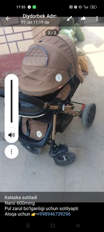 jigarrang kalaska sotiladi pul zarurligi uchun