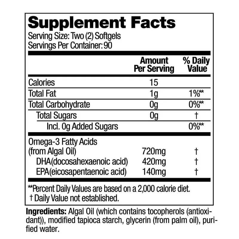 Vegan Omega-3, Ovega-3 720 mg, 180 kapsula, Amerika 2 Vegan Omega-3, Ovega-3 720 mg, 180 kapsula, Amerika 2