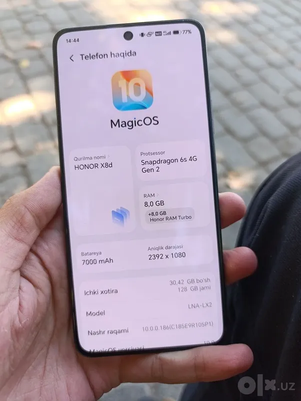 Honor X8d чёрного цвета, есть коробка и документы 1 Honor X8d чёрного цвета, есть коробка и документы 1
