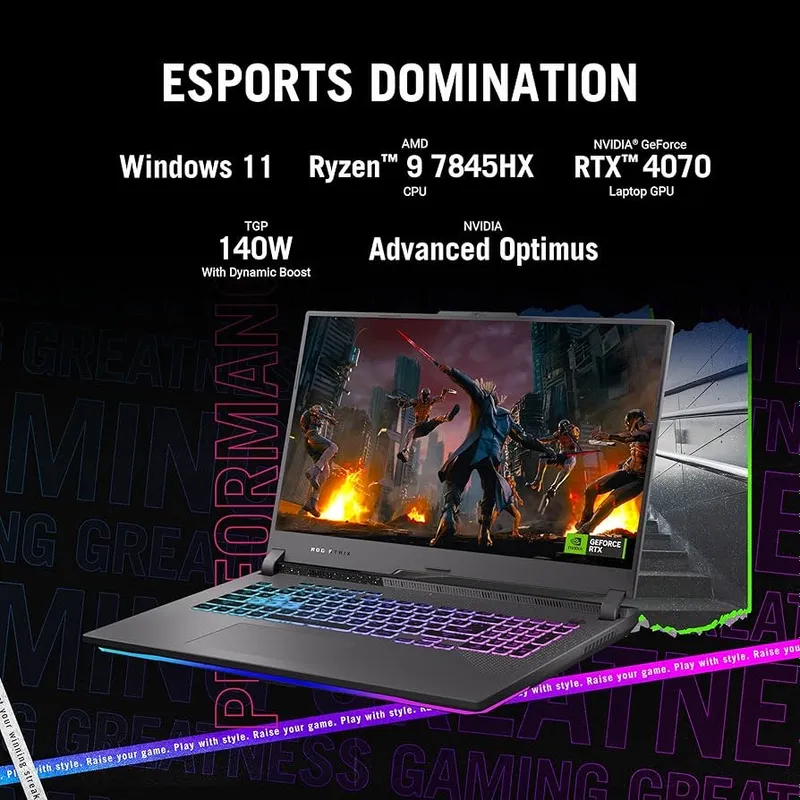asus rog strix g17 noutbuk ryzen9 rtx4070 32/2tb 2