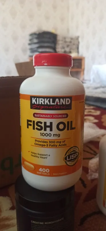 Рыбий жир 1000 мг, 400 шт Kirkland Fish oil из Америки Оригинал