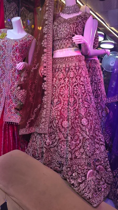 Bordo rangli lehenga set | Samarqand 1