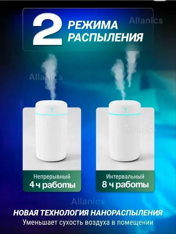 Увлажнитель воздуха для дома с подсветкой — фото 2