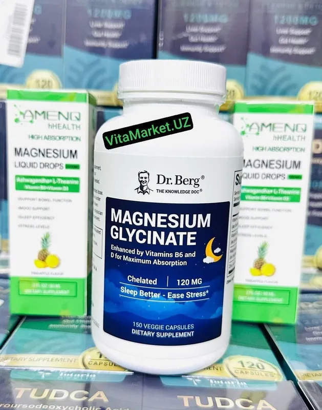 Magnesium glycinate Dr Berg,глицинат магния,magniy