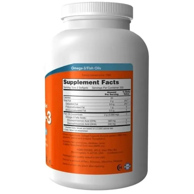 Омега NOW Omega-3 1000 мг 500 капсул 2 Омега NOW Omega-3 1000 мг 500 капсул 2