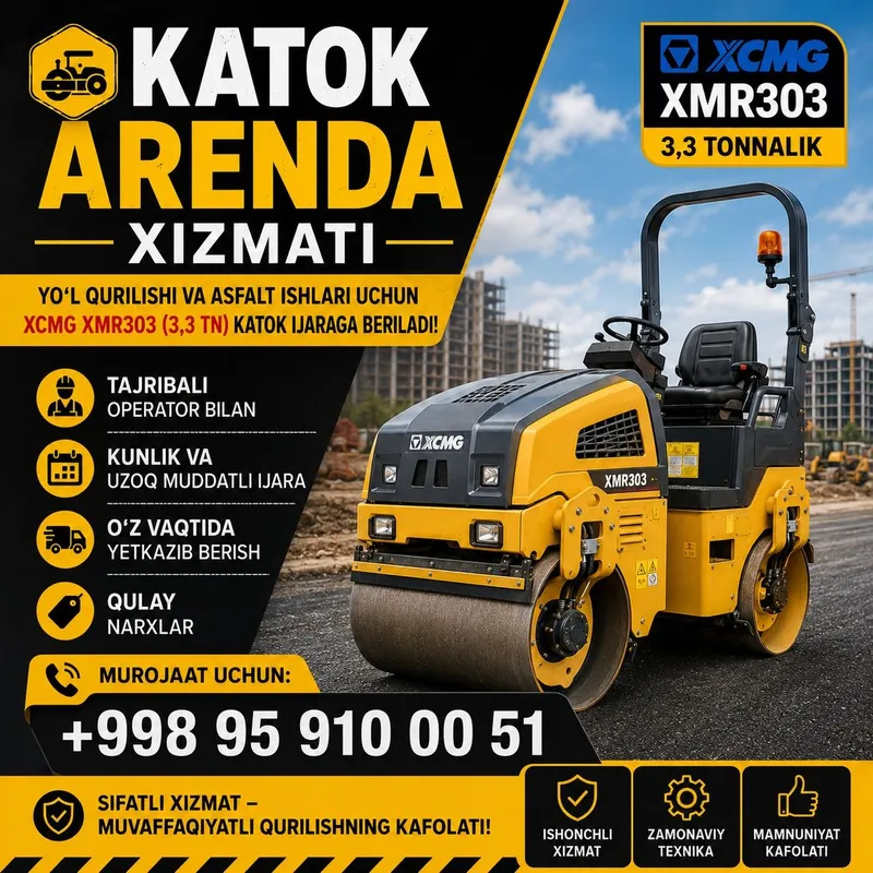 3,3 tn katok ijara xizmati. 3,3 tn katok ijara xizmati.