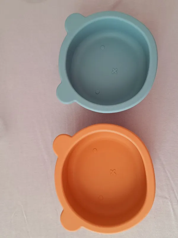 Силиконовые детские миски с крышками 2