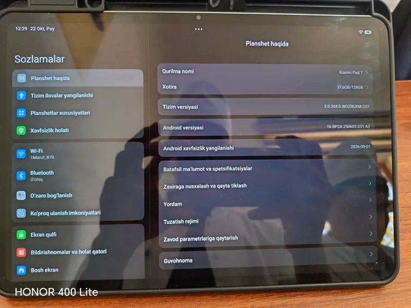 Xiaomi Pad 7, новый, 128 ГБ, ёмкость 96%, полный комплект 4