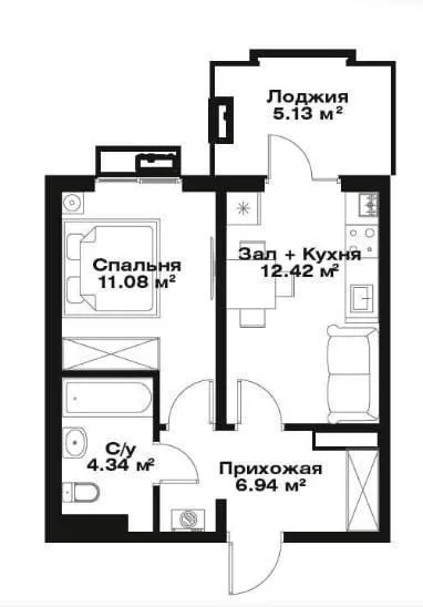 Продаётся 2-комнатная квартира в ЖК Assalom Bog'lar (Мирзо-Улугбекский район) 7