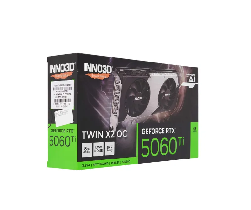 - Видеокарта Inno3D GeForce RTX 5060 Ti Twin X2 8GB 4 - Видеокарта Inno3D GeForce RTX 5060 Ti Twin X2 8GB 4