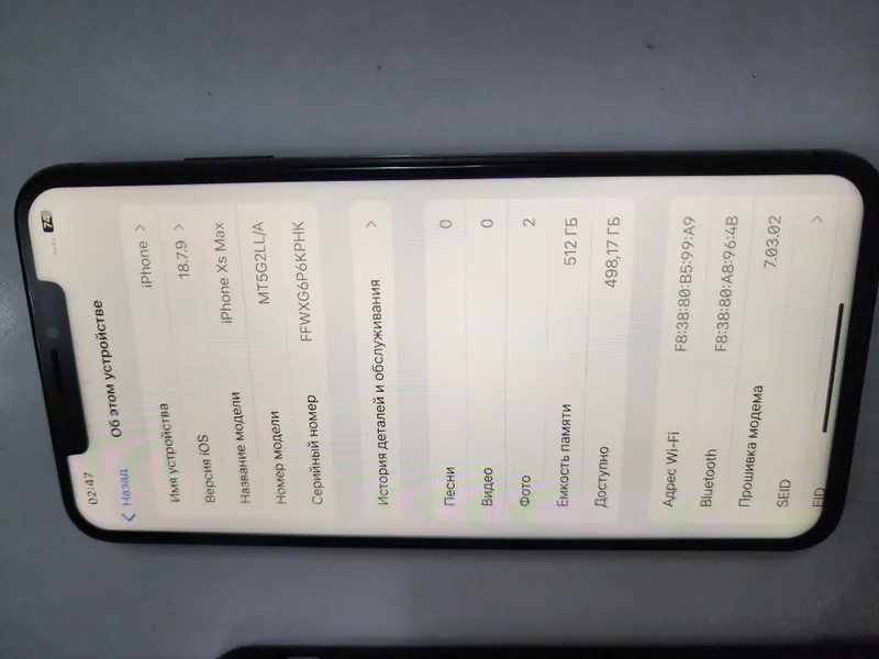 iphone Xs Max LL/A 512GB Bat 75% Face aybi faqat — фото 3