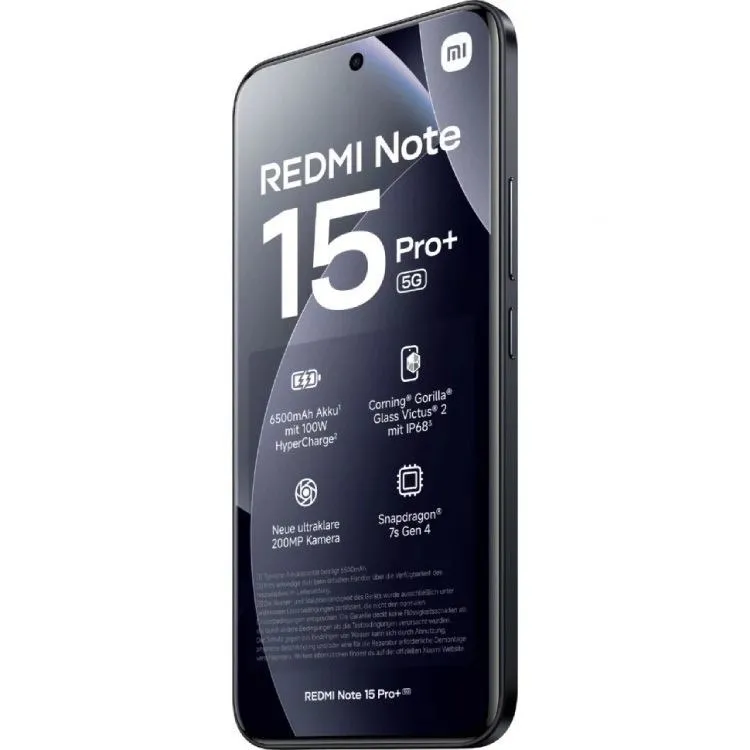 Смартфон Xiaomi Redmi Note 15 Pro+ 5G 12/512GB Black (Черный) — фото 1 Смартфон Xiaomi Redmi Note 15 Pro+ 5G 12/512GB Black (Черный) — фото 1