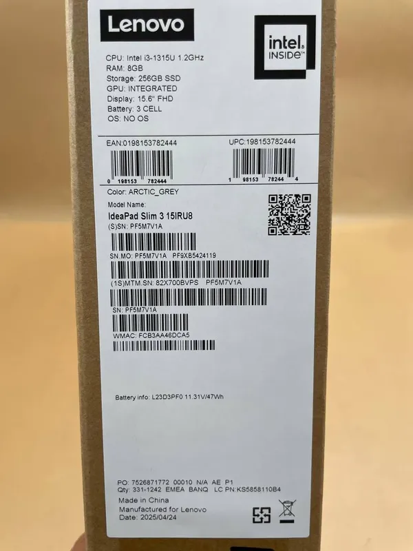 Lenovo IP Slim 3 15IRU8 2 Lenovo IP Slim 3 15IRU8 2