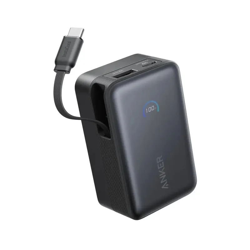 Anker Nano Power Bank 10000mAh 45W with Built-In Cable A1638 — фото 1