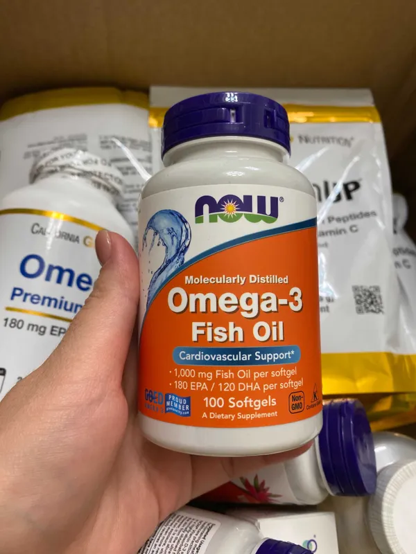 NOW Omega-3 Fish Oil 100 Softgels. Омега- 100 шт