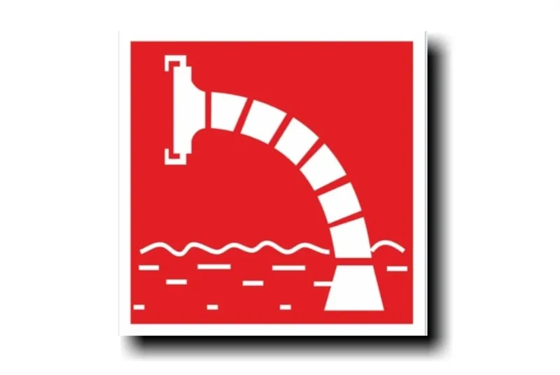 Знак "Пожарный водоисточник" / "Yong‘in suv manbai" belgisi