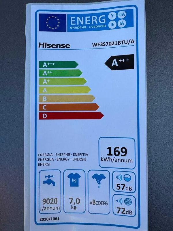 Стиральная машина Hisense 7 кг WF3S7021BTUA Inverter Steam — фото 7