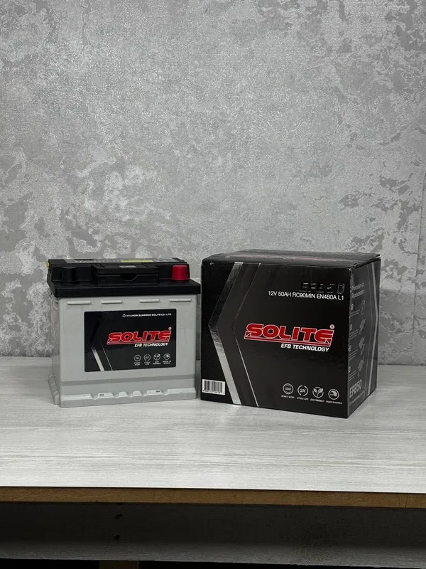 SOLITE EFB 12V 50Ah 480EN BYD Song ID4 ID5 Kia 3 Kia 5 uchun 2 SOLITE EFB 12V 50Ah 480EN BYD Song ID4 ID5 Kia 3 Kia 5 uchun 2