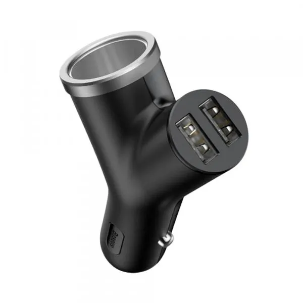 Авто ЗУ Baseus Y type с разветвителем 2xUSB 3 Авто ЗУ Baseus Y type с разветвителем 2xUSB 3