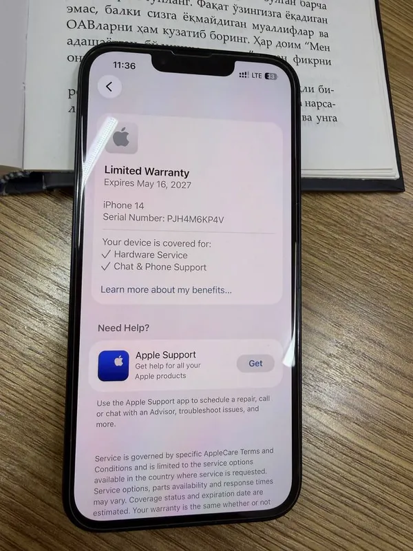 iPhone 14, apple rasmiy garantiyasi bilan (2027 yil 16 maygacha) 4 iPhone 14, apple rasmiy garantiyasi bilan (2027 yil 16 maygacha) 4