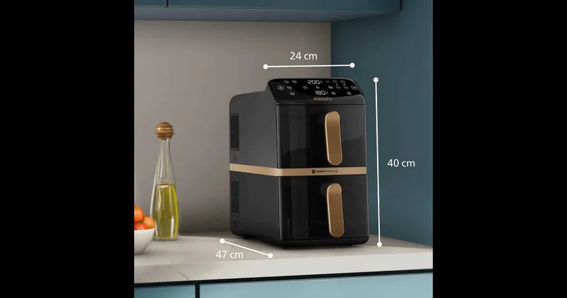 Аэрофритюрница PHILIPS NA462/70 аэрогриль 10 л, две корзины, новая! 3