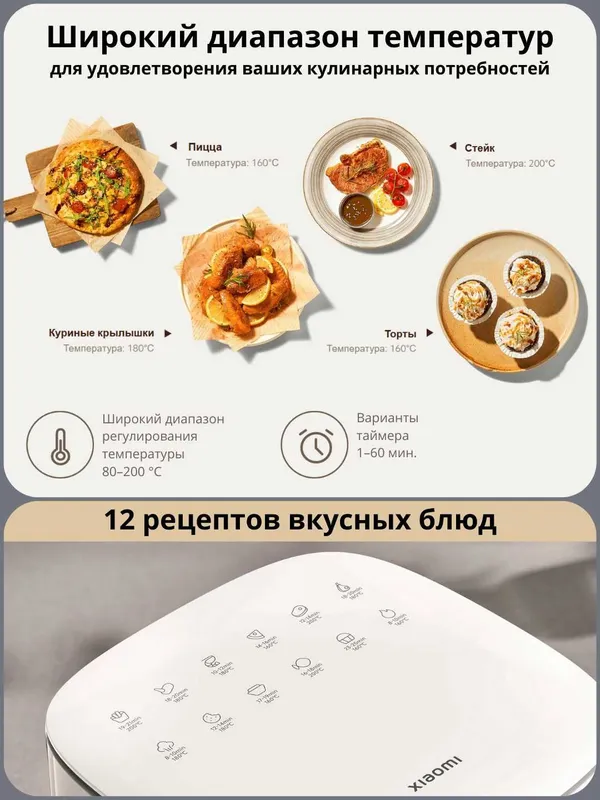 Аэрогриль Xiaomi Air Fryer Essential 6л / Белый new — фото 1