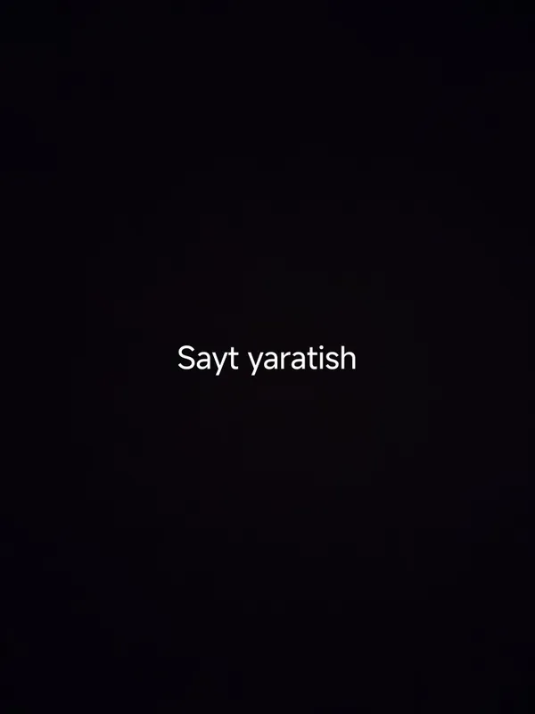 sayt yaratish