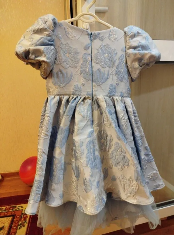 Платье тафта, накидка х/б 6-8 лет — фото 4